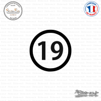 Sticker Département 19 Corrèze Tulle Limousin Ussel Sticks-em.fr Couleurs au choix