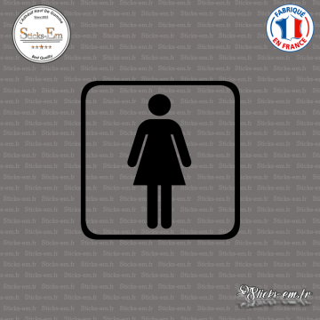 Sticker accès toilettes femmes