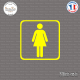 Sticker accès toilettes femmes Sticks-em.fr Couleurs au choix