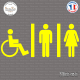 Sticker accès toilettes mixtes Sticks-em.fr Couleurs au choix