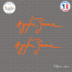 2 Stickers Signature Ayrton Senna Sticks-em.fr Couleurs au choix