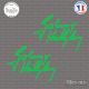 2 Stickers Signature Johnny Hallyday Sticks-em.fr Couleurs au choix