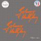 2 Stickers Signature Johnny Hallyday Sticks-em.fr Couleurs au choix
