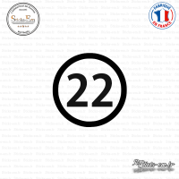 Sticker Département 22 Côtes-d'Armor Saint-Brieuc Dinan Sticks-em.fr Couleurs au choix