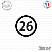 Sticker Département 26 Drôme Valence Rhône-Alpes Die Sticks-em.fr Couleurs au choix