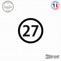 Sticker Département 27 Eure Évreux Haute-Normandie Sticks-em.fr Couleurs au choix