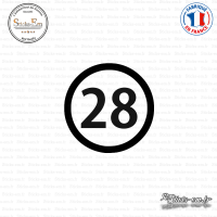 Sticker Département 28 Eure-et-Loir Chartres Centre-Val Sticks-em.fr Couleurs au choix