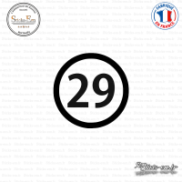 Sticker Département 29 Finistère Quimper Bretagne BZH Sticks-em.fr Couleurs au choix