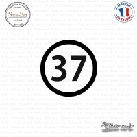 Sticker Département 37 Indre-et-Loire Tours Chinon Loches Sticks-em.fr Couleurs au choix