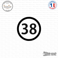 Sticker Département 38 Isère Grenoble Rhône-Alpes Vienne Sticks-em.fr Couleurs au choix