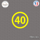 Sticker Département 40 Landes Mont-de-Marsan Aquitaine Dax Sticks-em.fr Couleurs au choix