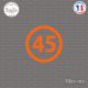 Sticker Département 45 Loiret Orléans Centre-Val de Loire Sticks-em.fr Couleurs au choix