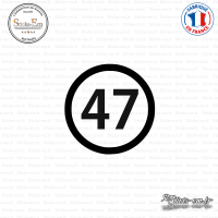 Sticker Département 47 Lot-et-Garonne Agen Aquitaine Nérac Sticks-em.fr Couleurs au choix