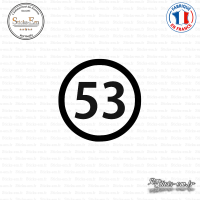Sticker Département 53 Mayenne Laval Pays de la Loire Mayenne