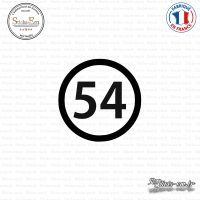 Sticker Département 54 Meurthe-et-Moselle Nancy Lorraine Toul Sticks-em.fr Couleurs au choix
