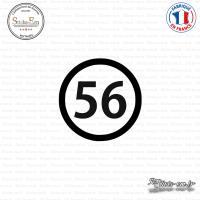 Sticker Département 56 Morbihan Vannes Bretagne BZH Sticks-em.fr Couleurs au choix