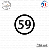 Sticker Département 59 Nord Lille Nord-Pas-de-Calais Cambrai Sticks-em.fr Couleurs au choix