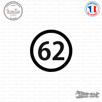 Sticker Département 62 Pas de Calais Nord Pas de Calais Picardie Arras Sticks-em.fr Couleurs au choix