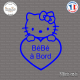 Sticker Bébé à Bord Hello Kitty Sticks-em.fr Couleurs au choix