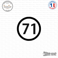 Sticker Département 71 Saône et Loire Bourgogne Franche Comté Mâcon Sticks-em.fr Couleurs au choix