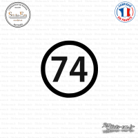 Sticker Département 74 Haute Savoie Auvergne Rhône Alpes Annecy Sticks-em.fr Couleurs au choix