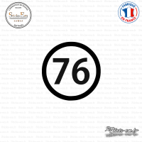 Sticker Département 76 Seine Maritime Normandie Rouen Sticks-em.fr Couleurs au choix
