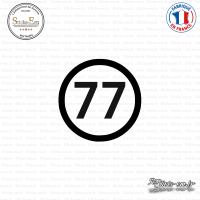 Sticker Département 77 Seine et Marne Ile de France Melun Sticks-em.fr Couleurs au choix