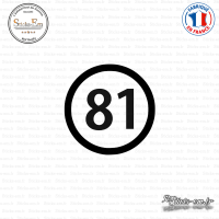 Sticker Département 81 Tarn Languedoc Roussillon Midi Pyrénées Albi Sticks-em.fr Couleurs au choix