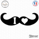 Sticker I Love Moustache