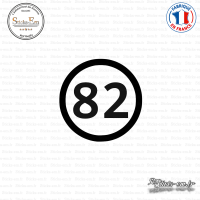 Sticker Département 82 Tarn et Garonne Languedoc Roussillon Midi Pyrénées Montauban Sticks-em.fr Couleurs au choix