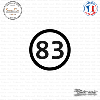 Sticker Département 83 Var Provence Alpes Côte d'Azur Toulon Sticks-em.fr Couleurs au choix