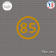 Sticker Département 85 Vendée Pays de la Loire La Roche sur Yon Sticks-em.fr Couleurs au choix