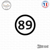 Sticker Département 89 Yonne Bourgogne Franche Comté Auxerre Sticks-em.fr Couleurs au choix