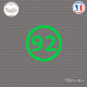 Sticker Département 92 Hauts de Seine Ile de France Nanterre Sticks-em.fr Couleurs au choix