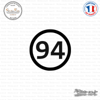 Sticker Département 94 Val de Marne Ile de France Creteil Sticks-em.fr Couleurs au choix