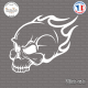 Sticker Tête de Mort Flammes Sticks-em.fr Couleurs au choix