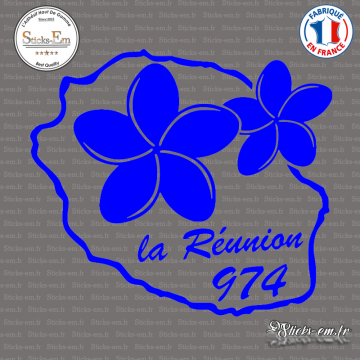Sticker 974 La Réunion Decal Aufkleber Pegatinas V-004 Couleurs au choix