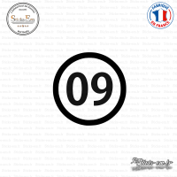 Sticker Département 09 Ariège Languedoc Roussillon Midi Pyrénées Foix Sticks-em.fr Couleurs au choix