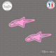 2 Stickers Alpinestars Logo Sticks-em.fr Couleurs au choix