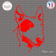 Sticker Bull Terrier Sticks-em.fr Couleurs au choix