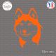 Sticker Tête de Husky Sticks-em.fr Couleurs au choix