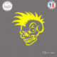 Sticker Tête de Mort Skull Punk Sticks-em.fr Couleurs au choix