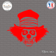 Sticker Tête de Mort Clown Sticks-em.fr Couleurs au choix
