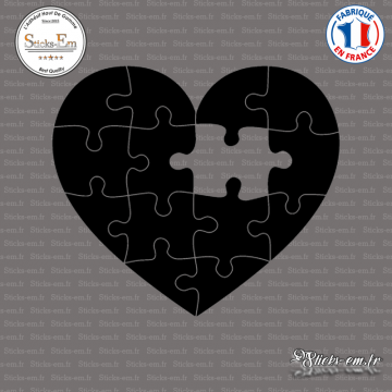 Sticker Coeur Puzzle