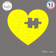 Sticker Coeur Puzzle Sticks-em.fr Couleurs au choix