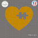 Sticker Coeur Puzzle Sticks-em.fr Couleurs au choix