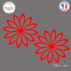 2 Stickers Fleurs décoration Sticks-em.fr Couleurs au choix