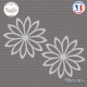 2 Stickers Fleurs décoration Sticks-em.fr Couleurs au choix