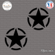 2 Stickers Etoile US Army Star Sticks-em.fr Couleurs au choix