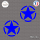 2 Stickers Etoile US Army Star Sticks-em.fr Couleurs au choix